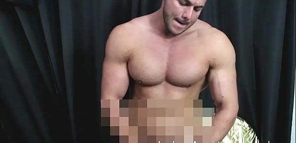  Cocky hunk is horny and wanking
